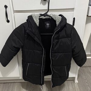 Wonder Nation Black Puffer Jacket for Kids